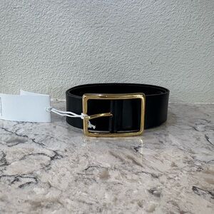 Amsterdam Heritage Black Belt with Gold Buckle
